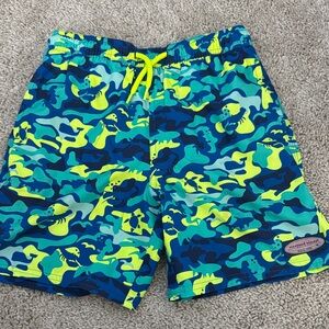 Vineyard Vines Blue and Green Camo Swim Trunks